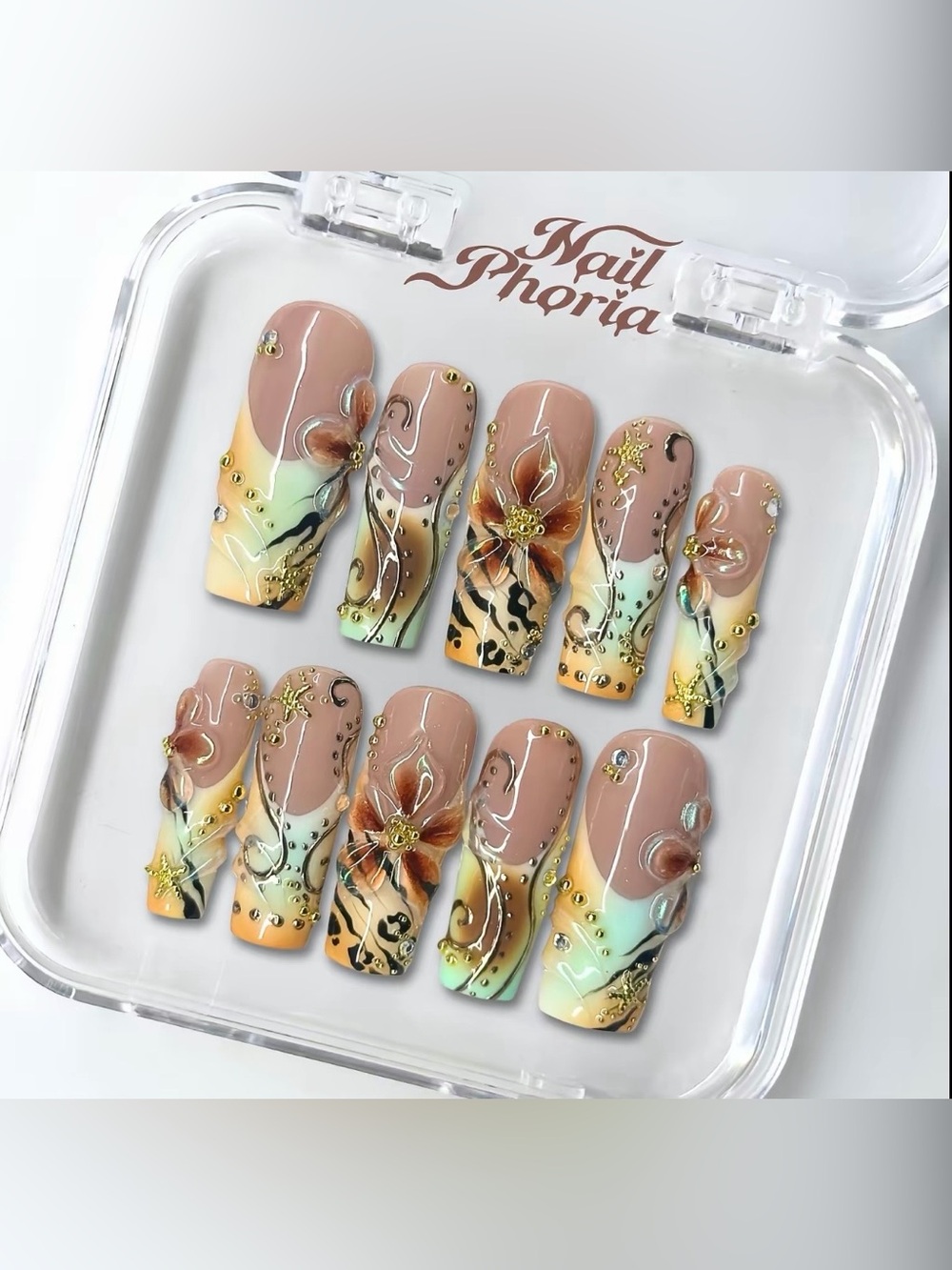 NailPhoria Square Press-On Nail Set - Whimsy Fable